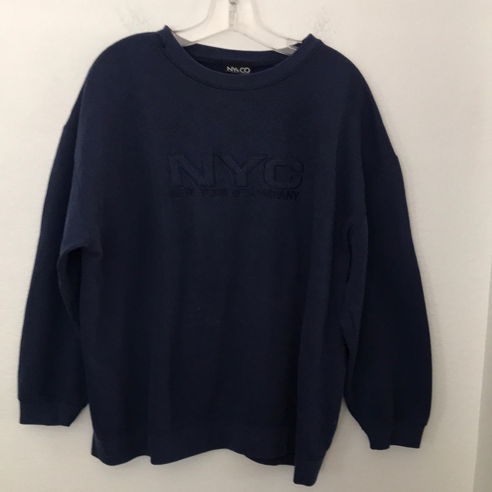 NY&CO SWEATSHIRT DARK BLUE SIZE XL IN GREAT CONDITION!